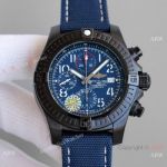 JH Factory Copy Breitling Avenger Chronograph 7750 Watch Black Case Nato Strap